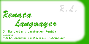 renata langmayer business card